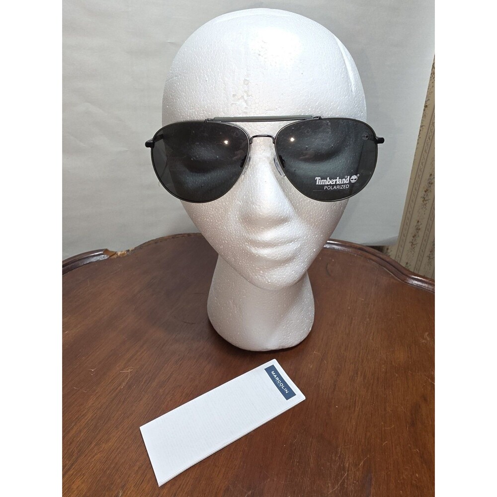 Timberland TB7247/S 02R Polarized Aviator Sunglasses Matte Black Olive 59mm NWT